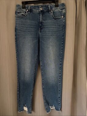 Time and Tru Distressed Ankle Skinny Jeans in Blue